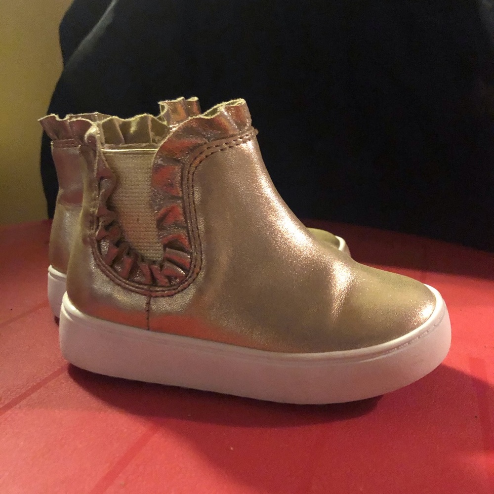 Gold and White Sneakers